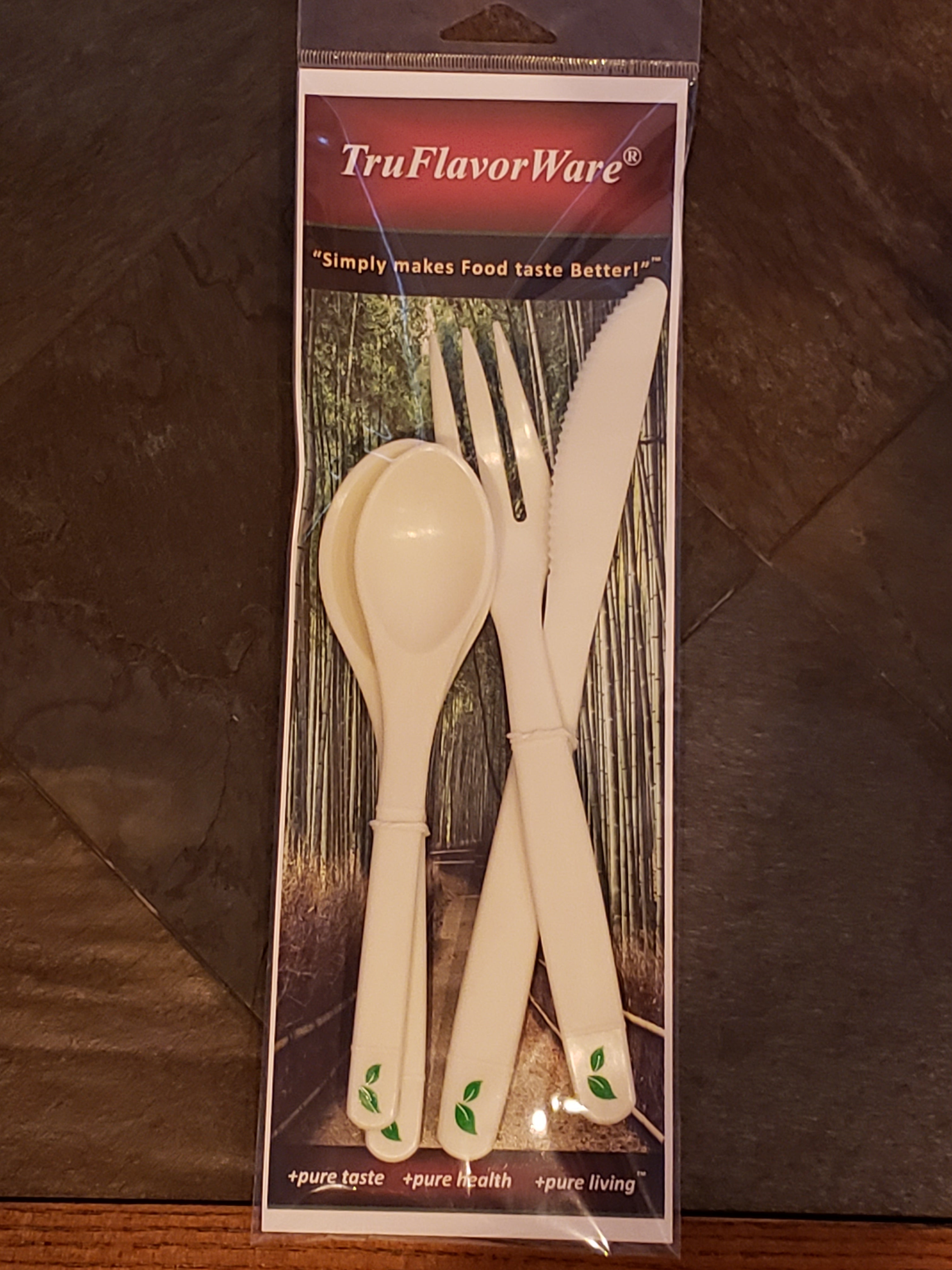 TruFlavorWare Taste-Free Flatware Set — Restore Your Full Taste Spectrum | Non-Metallic, BPA-Free Dining Utensils