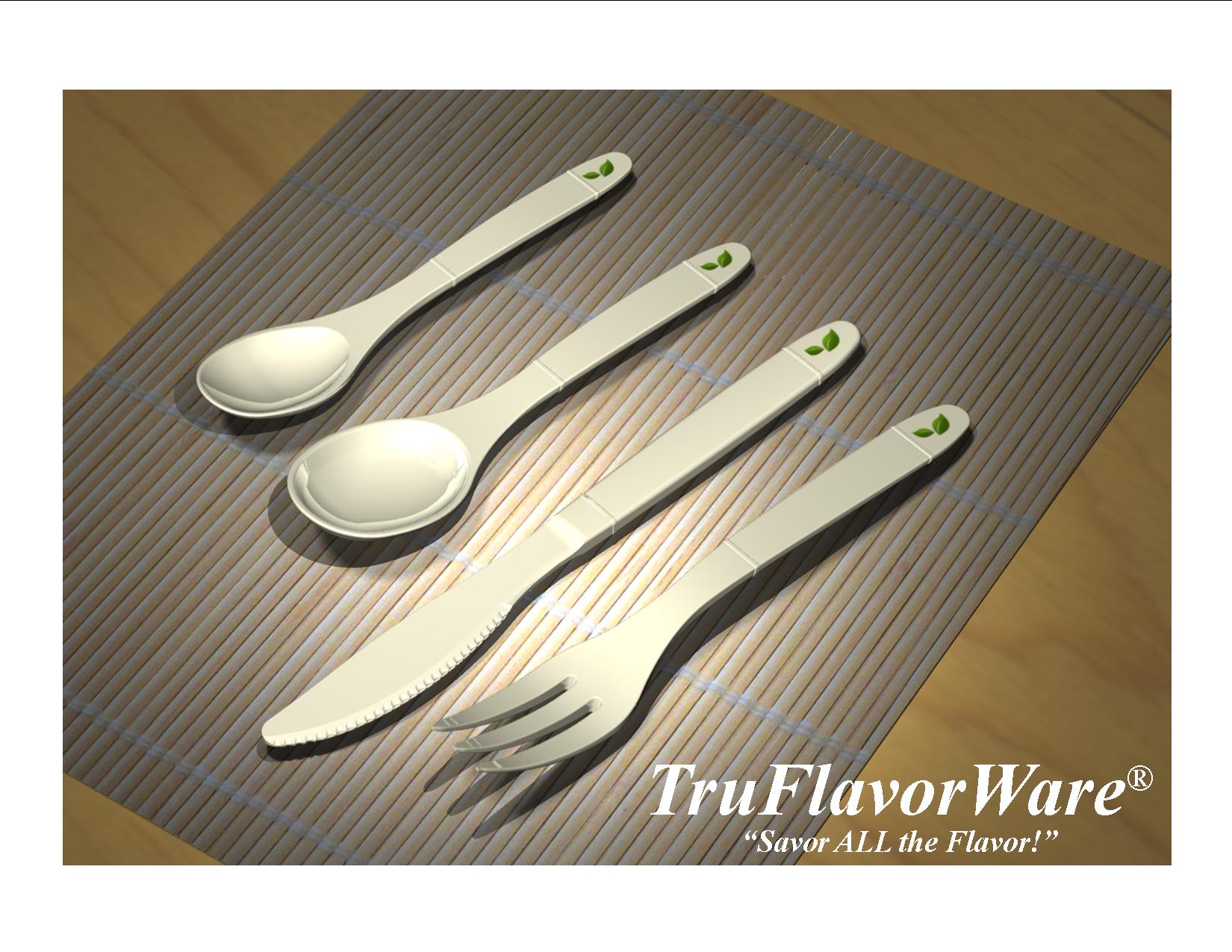 TruFlavorWare Non-Metallic, Non-Toxic, BPA-Free, Organic, Reusable, Dining Flatware Utensils